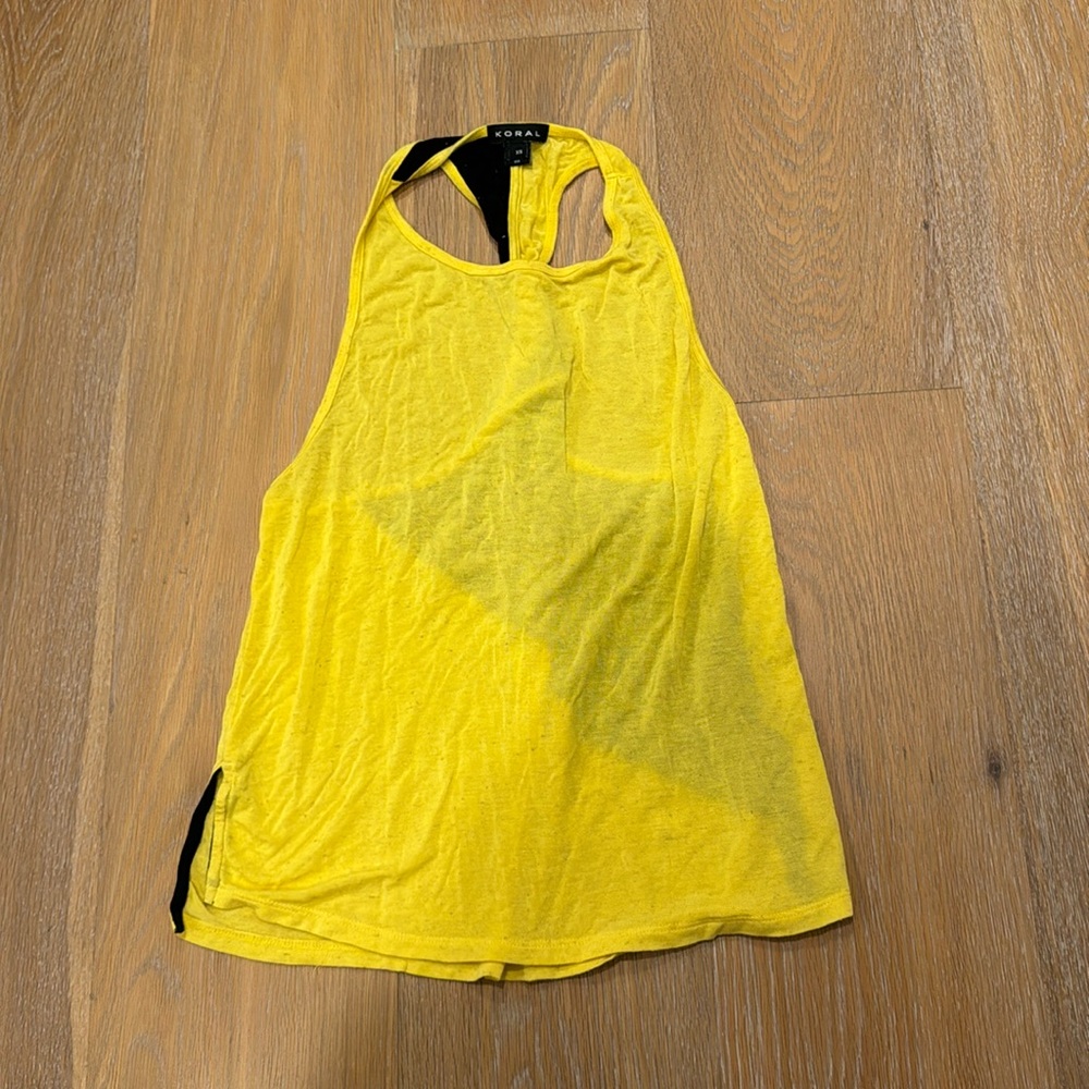 Koral twist bank tank yellow and black